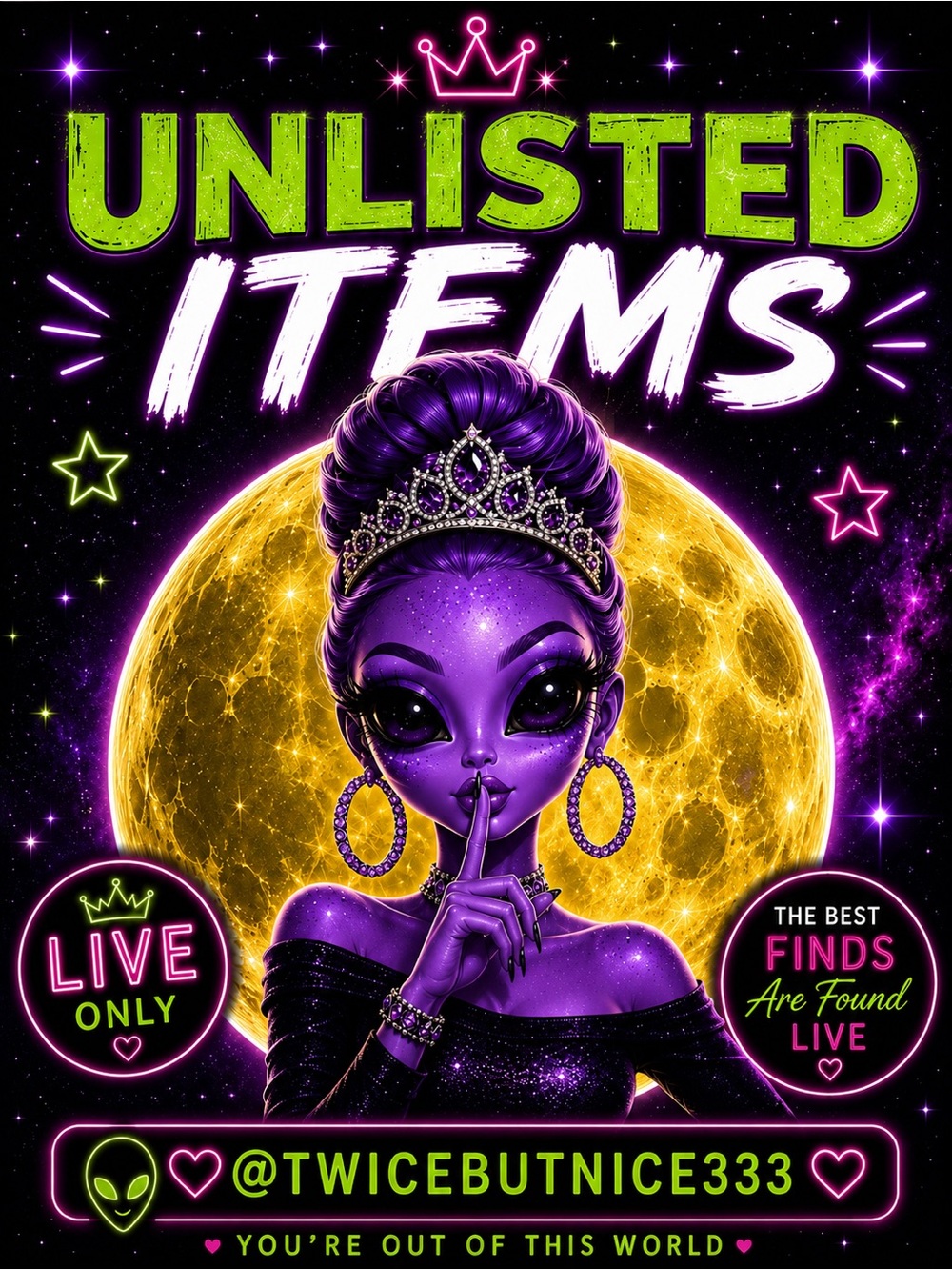 𝐔𝐍𝐋𝐈𝐒𝐓𝐄𝐃 𝐈𝐓𝐄𝐌𝐒 💜👽🛸